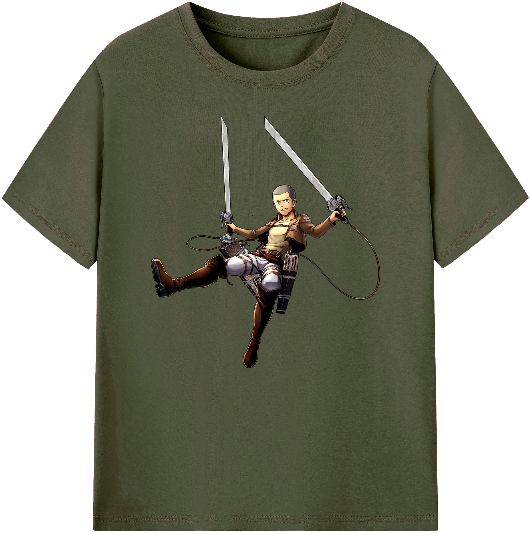 （画像用） 進撃の巨人 コニー·スプリンガー Attack on Titan Connie Springer 綿100％ メンズ半袖Tシャツ｜肌触りやわらか＆通気性